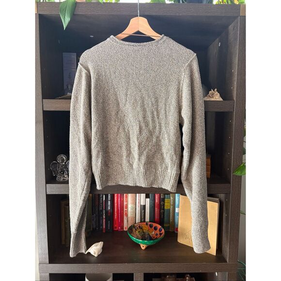 Free People Going For Gold Sweater in Metallic Rose Size Large - Picture 4 of 6